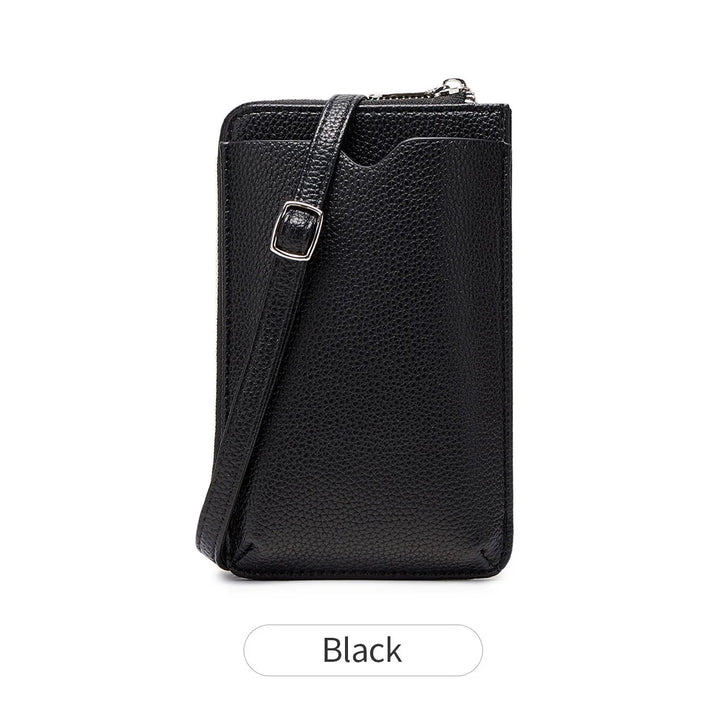Women’s Litchi Pattern Crossbody Phone Bag | حقيبة هاتف نسائية كروس بودي بنقشة جلدية