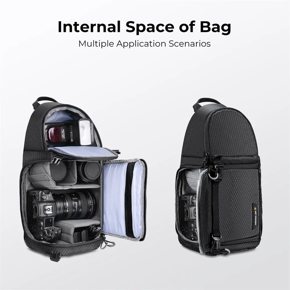 Men’s Waterproof Camera Sling Backpack 10L | حقيبة كاميرا رجالية مقاومة للماء 10 لتر
