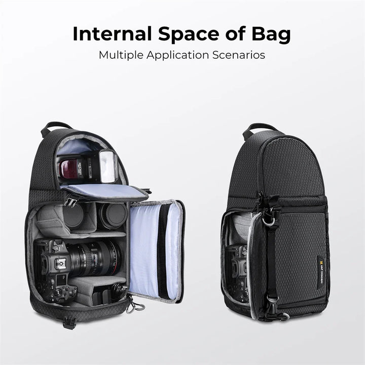 Men’s Waterproof Camera Sling Backpack 10L | حقيبة كاميرا رجالية مقاومة للماء 10 لتر