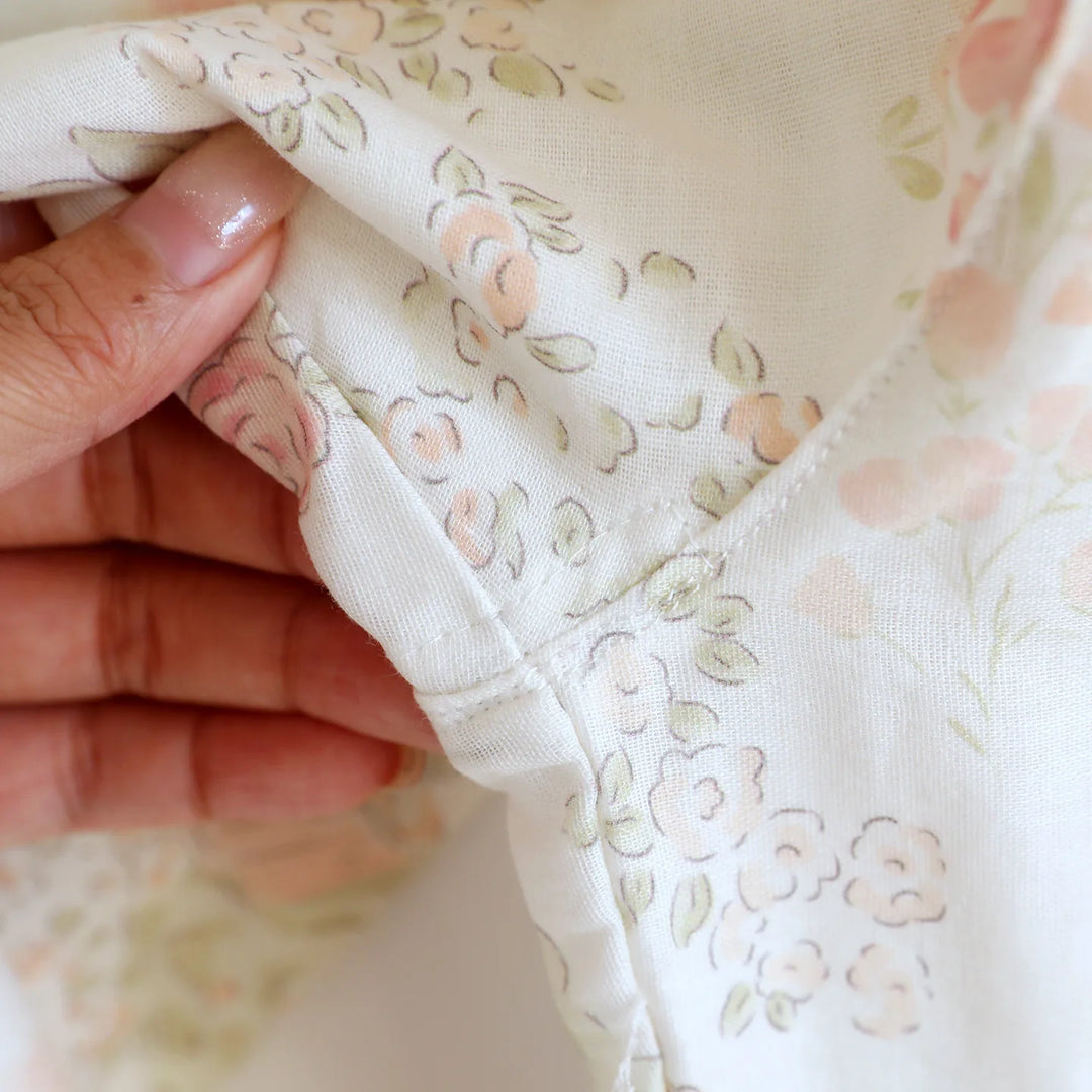 Women’s Cotton Gauze Pajama Set | بيجامة قطنية نسائية للبيت - Lace Collar