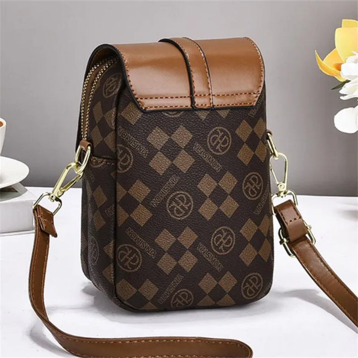 Women's Plaid Crossbody Phone Bag | حقيبة هاتف نسائية كروس بودي بنقشة مربعات