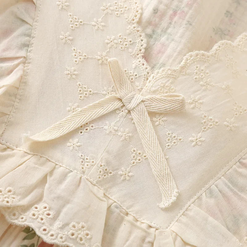 Women’s Cotton Summer Nightgown | جلابية بيت قطنية صيفي - Vine Print