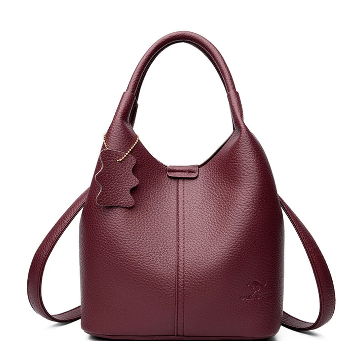 Women’s Soft Bucket Shoulder Bag | Elegant Top-Handle Tote