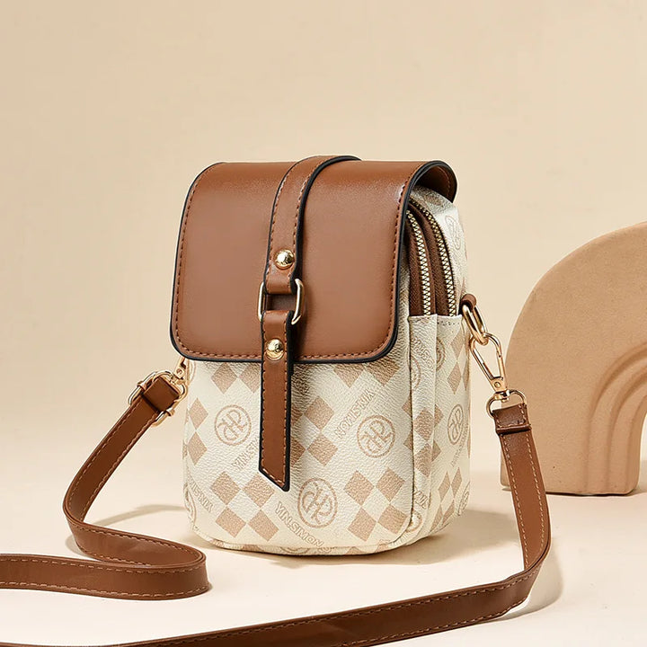 Women's Plaid Crossbody Phone Bag | حقيبة هاتف نسائية كروس بودي بنقشة مربعات