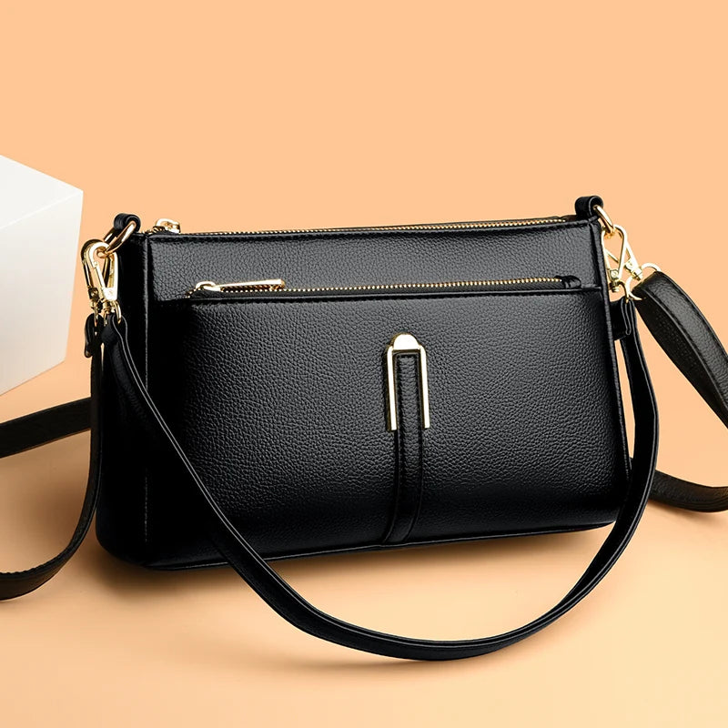 Women’s Solid Shoulder Crossbody Bag | حقيبة كتف نسائية عملية