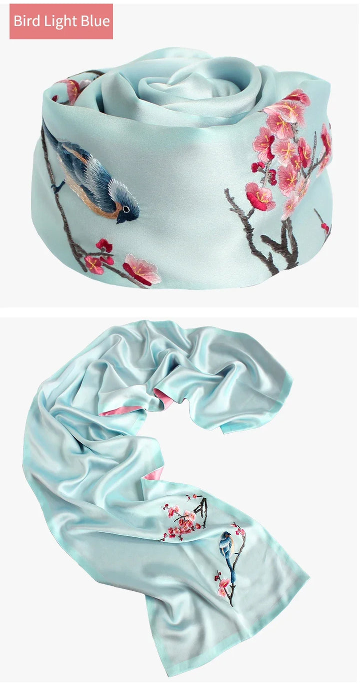 Women’s Pure Silk Embroidered Shawl