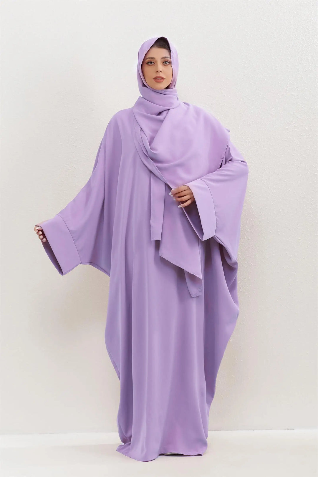 Two Piece Abaya Set – Modest Loose Fit with Hijab