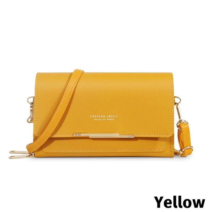 Women’s Multi-Pocket PU Crossbody Phone Bag | حقيبة هاتف نسائية متعددة الجيوب كروس بودي