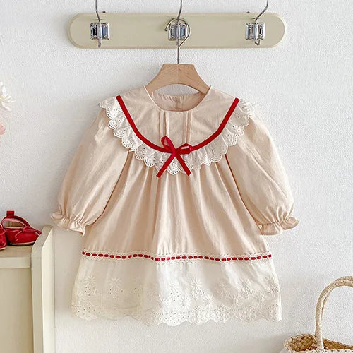 Girls’ Corduroy Princess Dress | فستان بناتي أنيق لعمر 2-6 سنوات - Floral