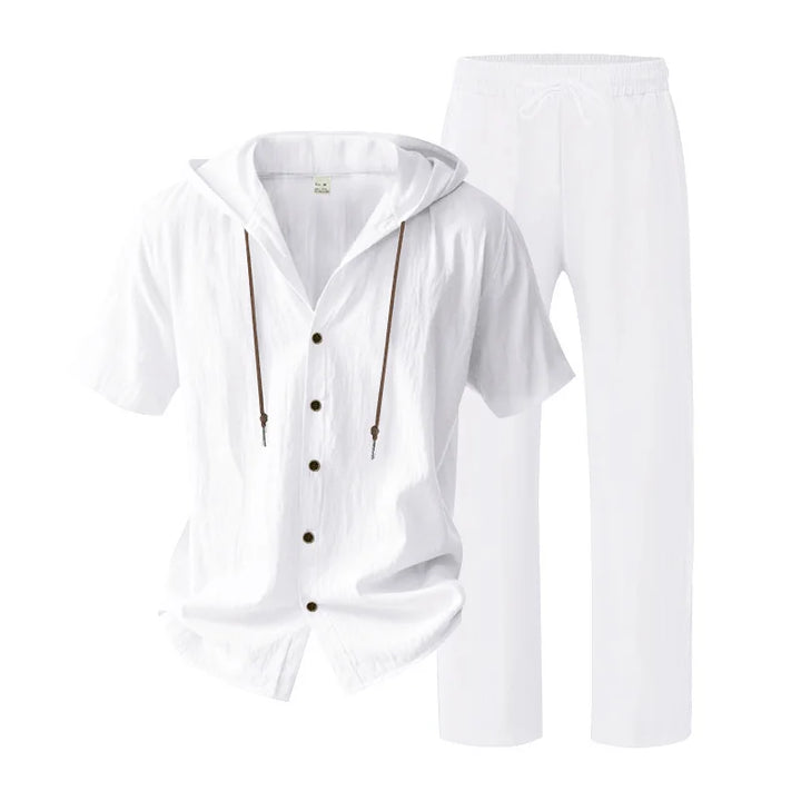 Men’s Summer Beach Set | Casual Short Sleeve Shirt & Shorts Outfit