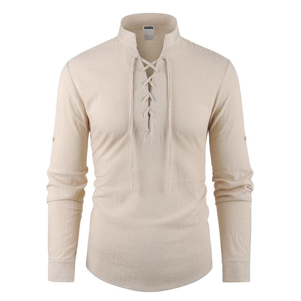 Men’s Cotton Linen Vintage Shirt | Relaxed Summer Style