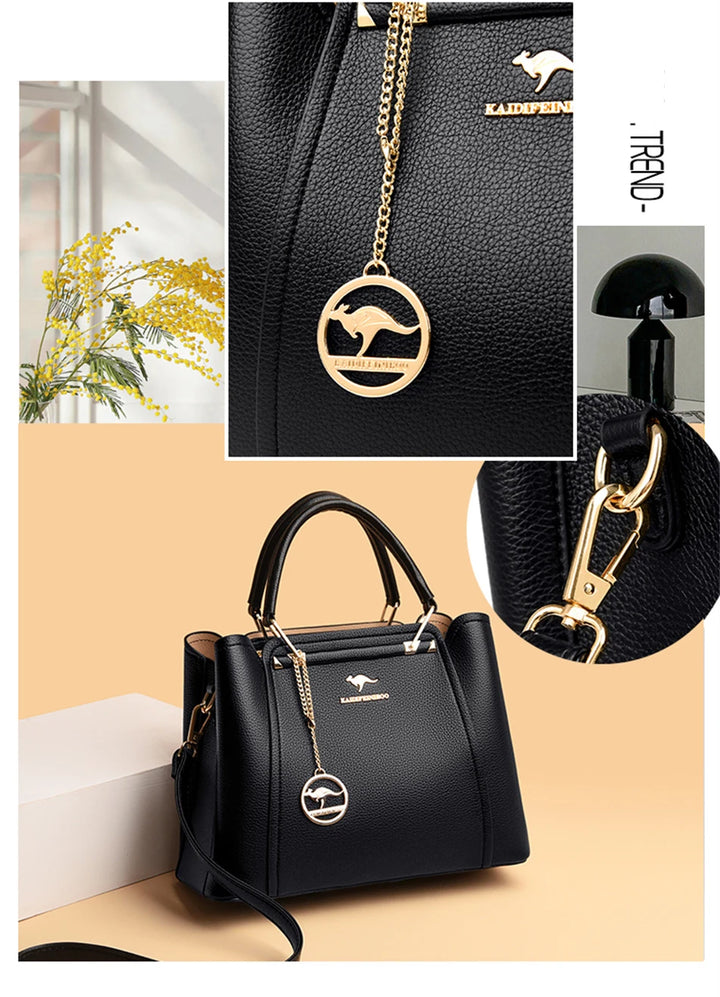 Women’s Three-Layer Shoulder Bag | Large Capacity Crossbody Tote