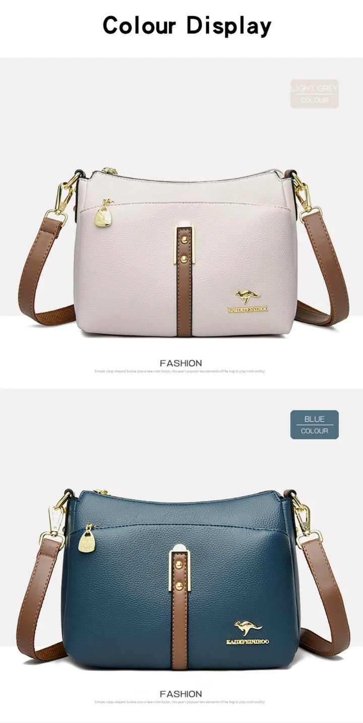 Women’s Three-Layer Shoulder Bag | Elegant Soft Crossbody
