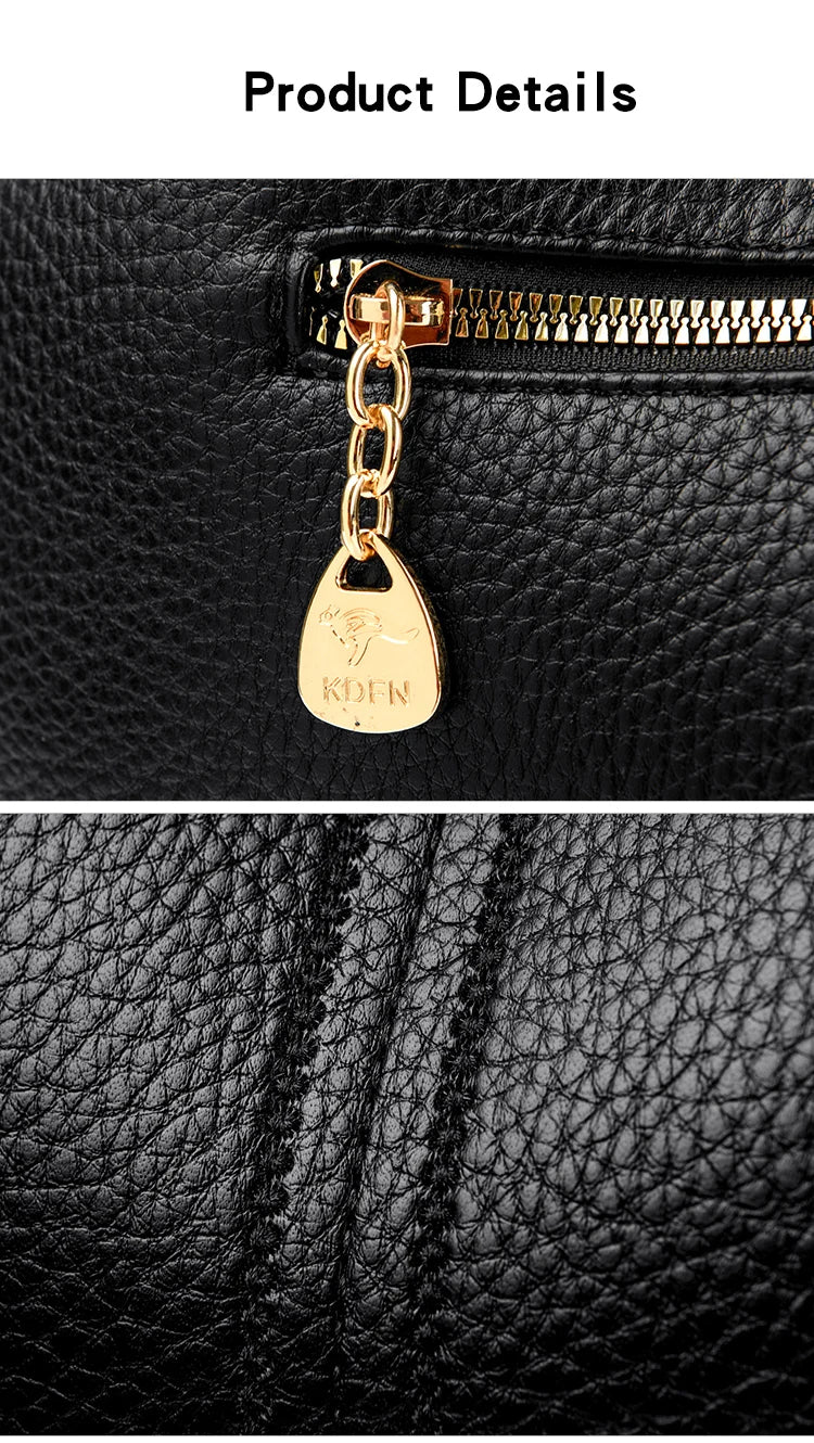 Women’s Soft Leather-Look Tote Bag | Elegant Daily Handbag