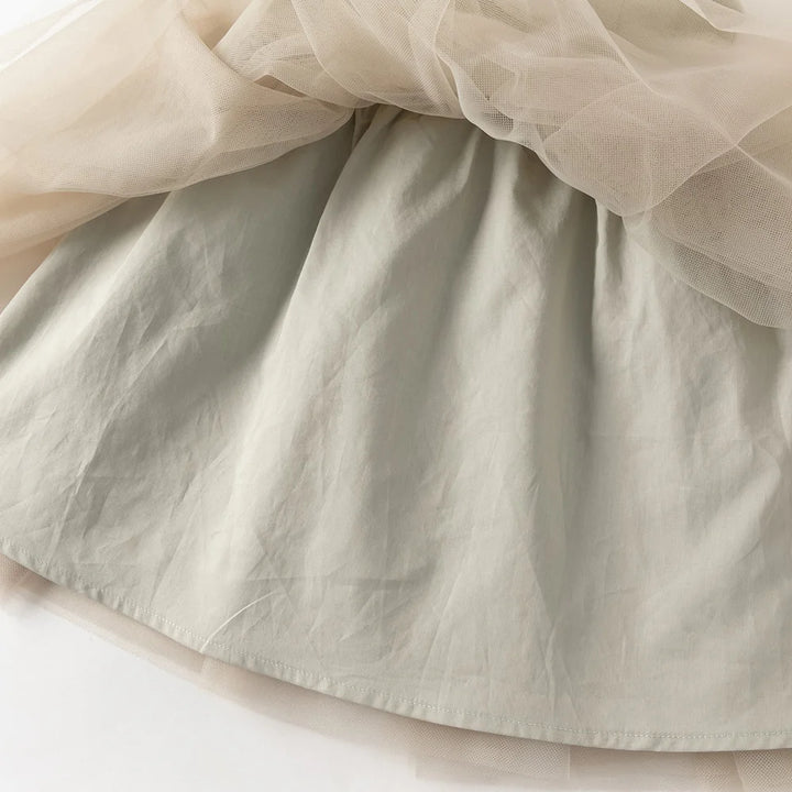 Girls Sleeveless Tulle Party Dress | Elegant Princess Style