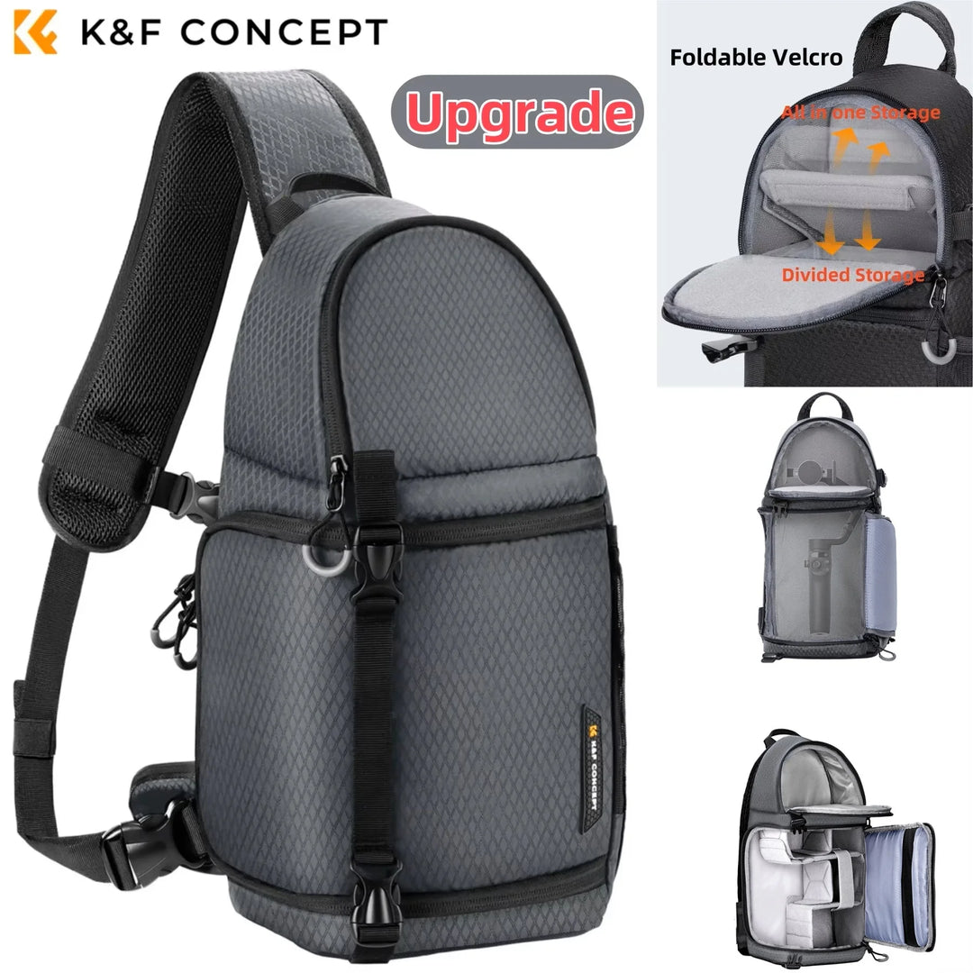 Men’s Waterproof Camera Sling Backpack 10L | حقيبة كاميرا رجالية مقاومة للماء 10 لتر