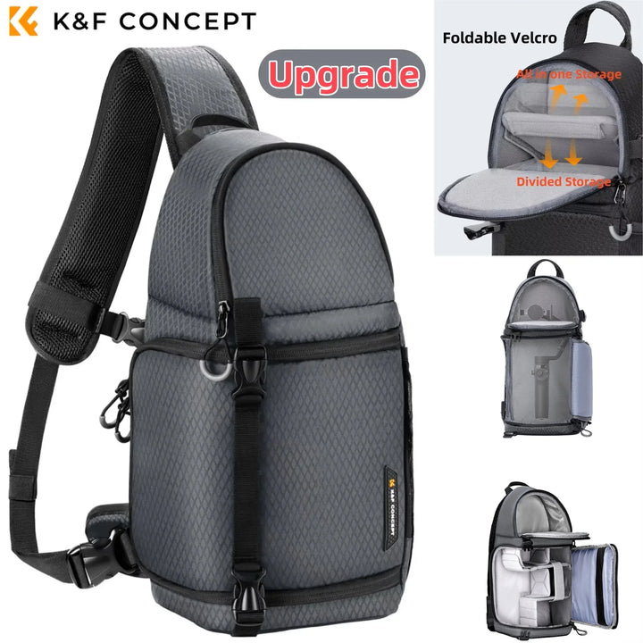 Men’s Waterproof Camera Sling Backpack 10L | حقيبة كاميرا رجالية مقاومة للماء 10 لتر