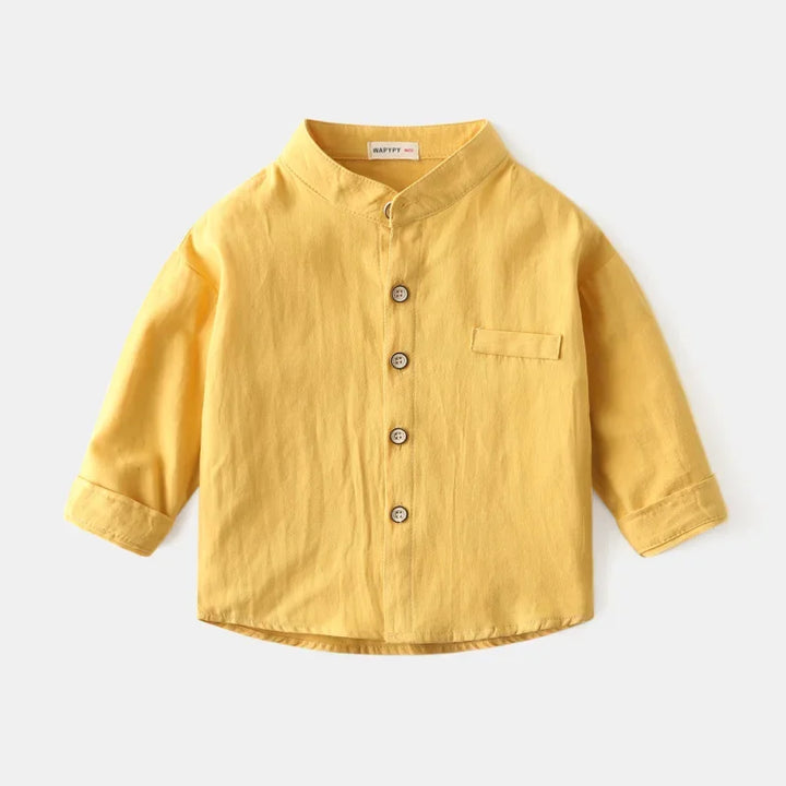 Boys’ Pure Cotton Long Sleeve Shirt | قميص أطفال قطني بأكمام طويلة