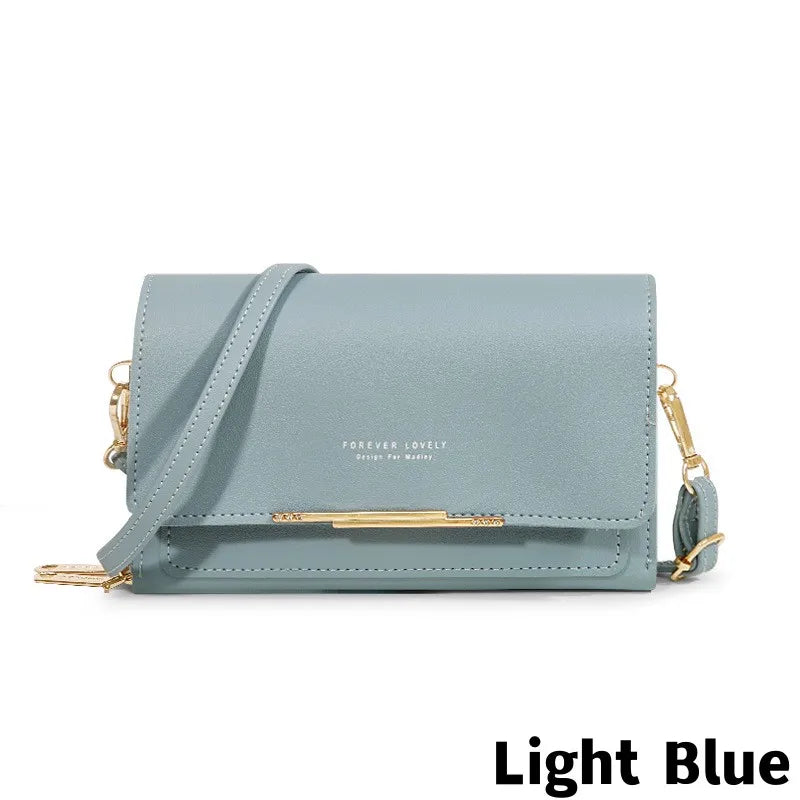 Women’s Multi-Pocket PU Crossbody Phone Bag | حقيبة هاتف نسائية متعددة الجيوب كروس بودي