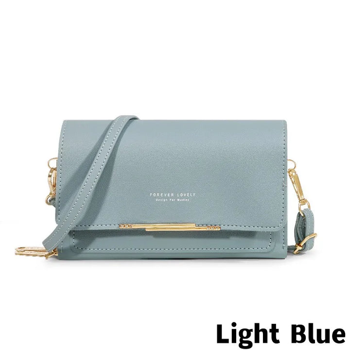 Women’s Multi-Pocket PU Crossbody Phone Bag | حقيبة هاتف نسائية متعددة الجيوب كروس بودي