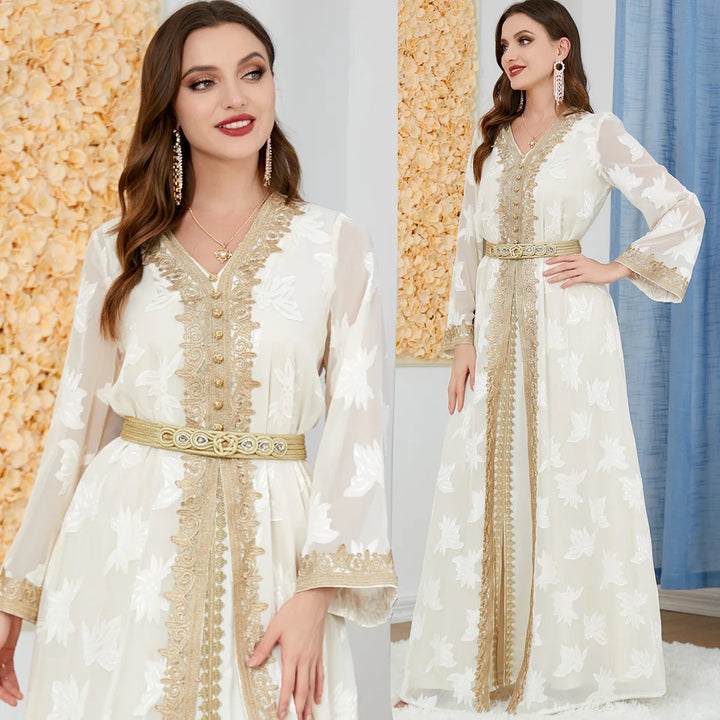Abaya Kaftan Embroidered Elegant Ramadan Modest