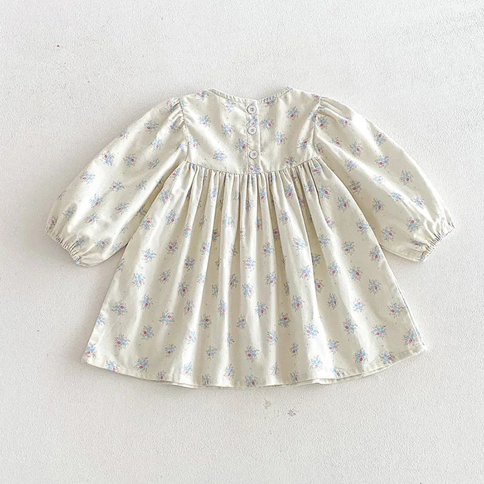 Girls’ Corduroy Princess Dress | فستان بناتي أنيق لعمر 2-6 سنوات - Floral