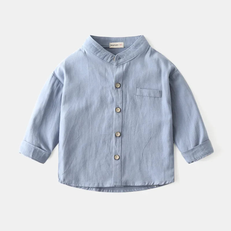 Boys’ Pure Cotton Long Sleeve Shirt | قميص أطفال قطني بأكمام طويلة