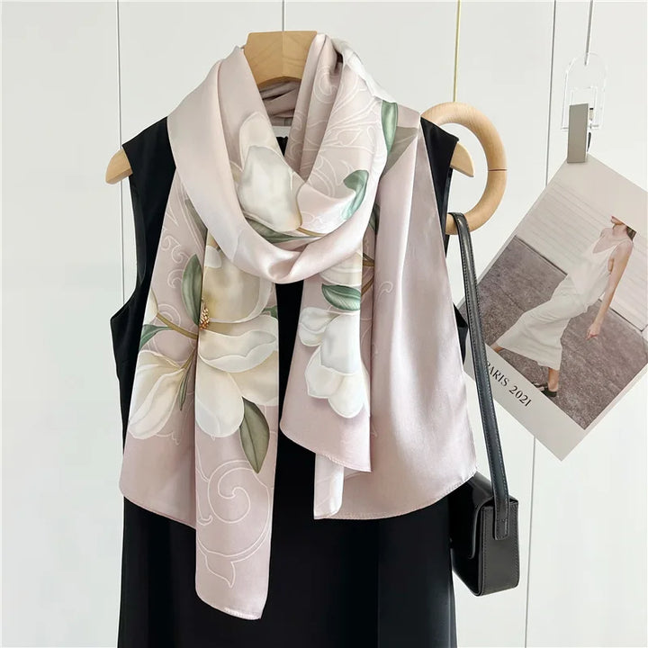 Women’s Pure Silk Shawl | Elegant Printed Long Drape