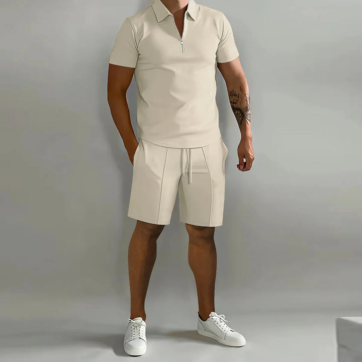 Men’s Summer Polo Set | Casual Short Sleeve Shirt & Shorts 2-Piece