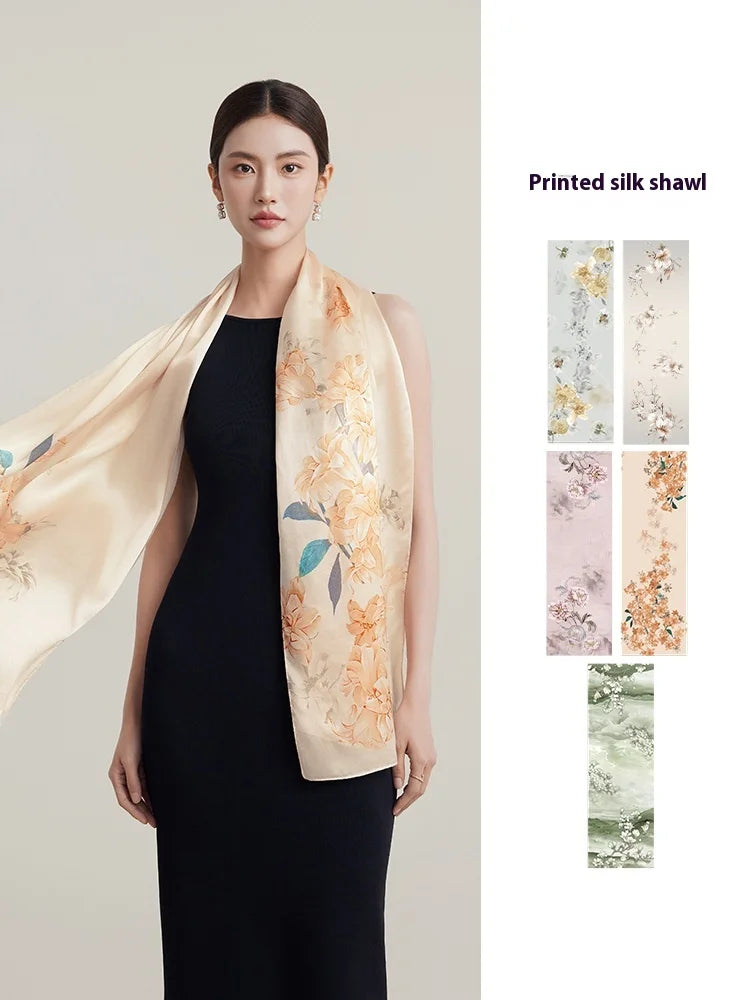 Women’s Silk Shawl | Elegant Gift-Worthy Long Drape