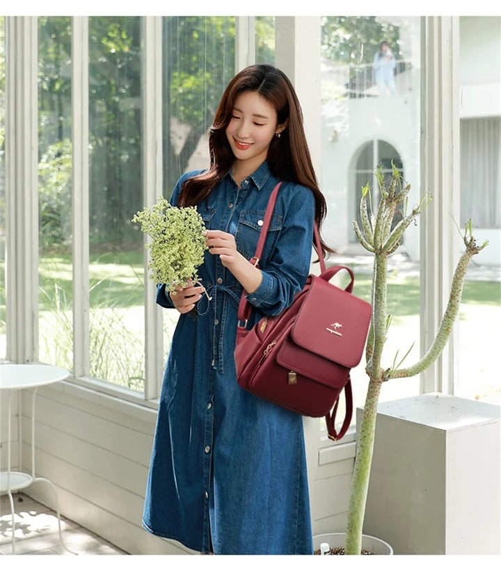 Women’s Large Capacity Backpack | حقيبة ظهر نسائية واسعة وعملية