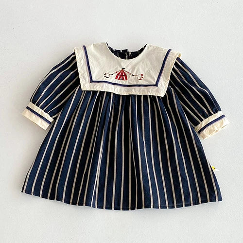 Girls’ Corduroy Princess Dress | فستان بناتي أنيق لعمر 2-6 سنوات - Floral