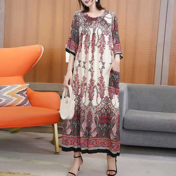 Women’s Floral Maternity Lounge Dress | فستان بيت واسع ومريح - Floral