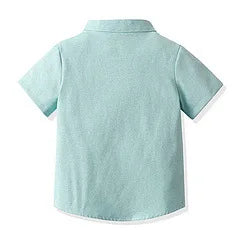 Boys’ Pure Cotton Short Sleeve Shirt 2–6 Years | قميص أطفال قطني قصير الأكمام لعمر ٢–٦ سنوات