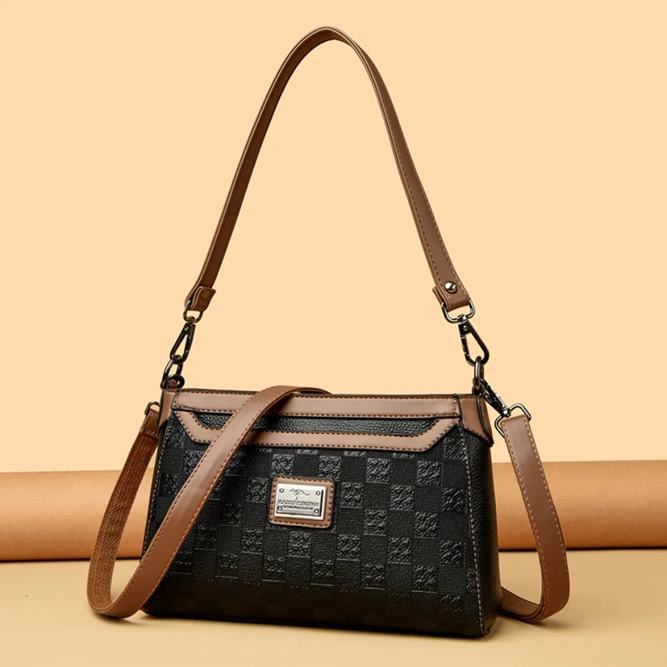 Women’s Plaid Shoulder Crossbody Bag | حقيبة نسائية بنقشة مربعات