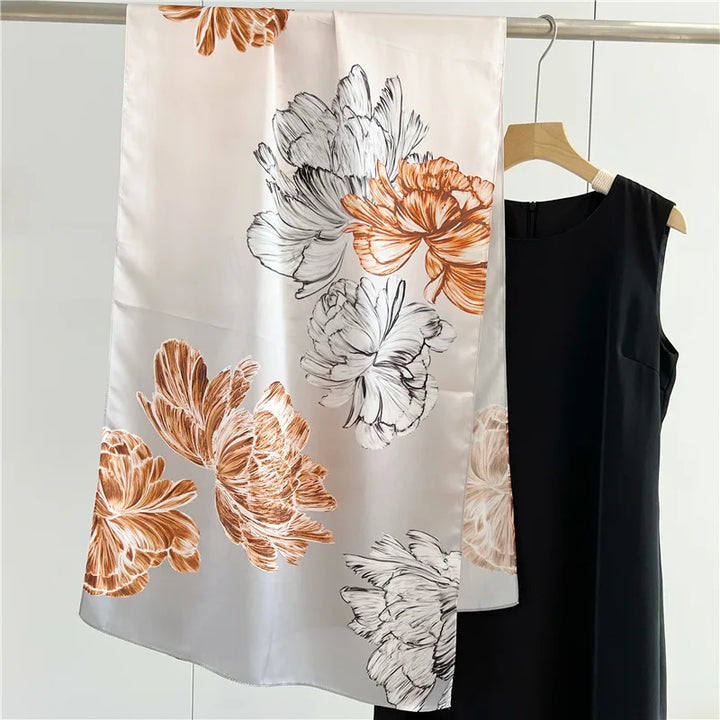 Women’s Pure Silk Shawl | Elegant Printed Long Drape