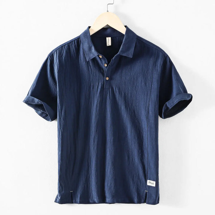 Men’s Linen Blend Polo Shirt | Breathable Summer Casual Style