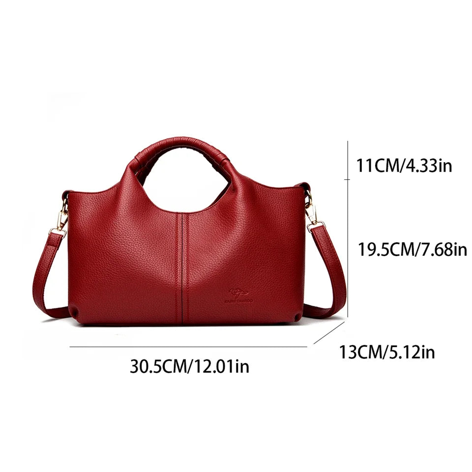 Women’s Soft Leather-Look Tote Bag | Elegant Daily Handbag
