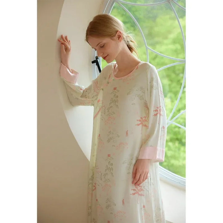 Women’s Satin Nightdress | جلابية ساتان نسائية للبيت - Retro