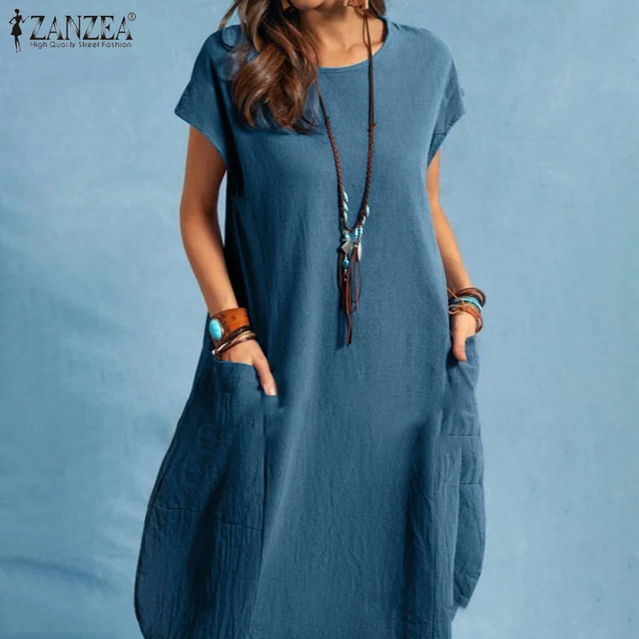 Women’s Cotton Short Sleeve Sundress