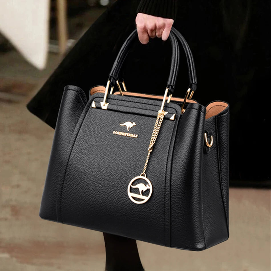 Women’s Three-Layer Shoulder Bag | Large Capacity Crossbody Tote