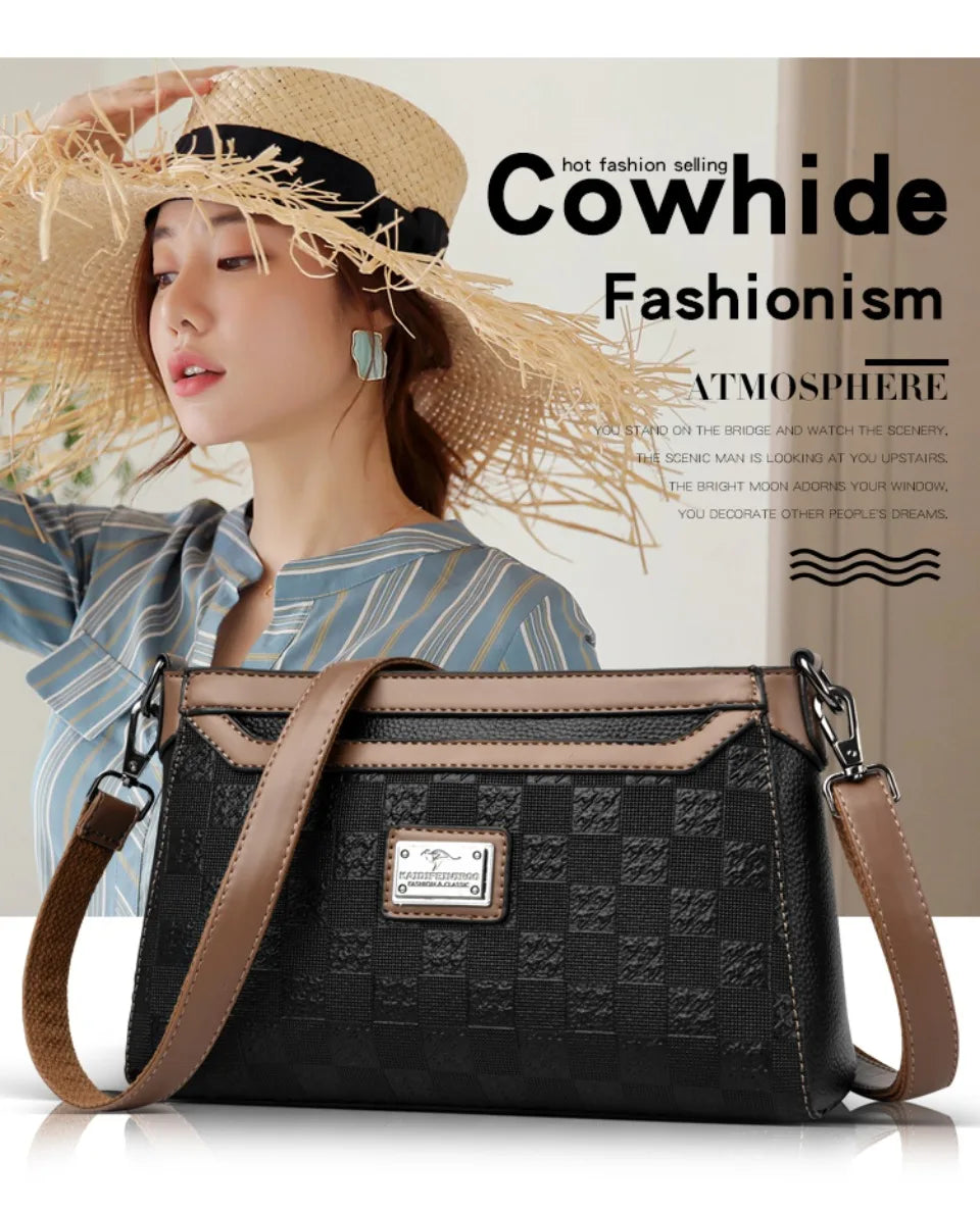Women’s Plaid Shoulder Crossbody Bag | حقيبة نسائية بنقشة مربعات