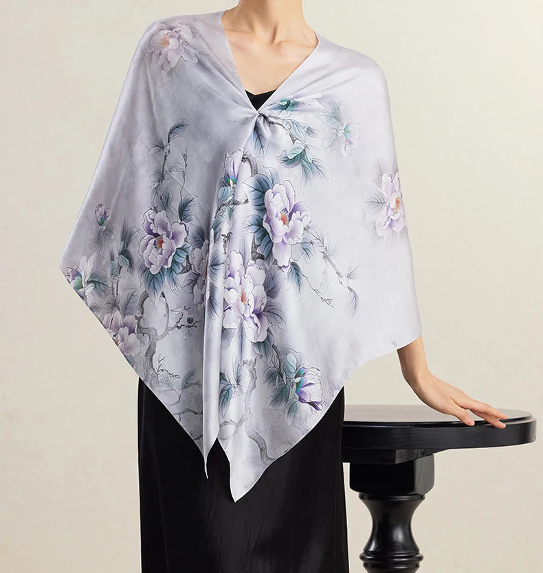 Women’s Silk Shawl | Elegant Gift-Worthy Long Drape