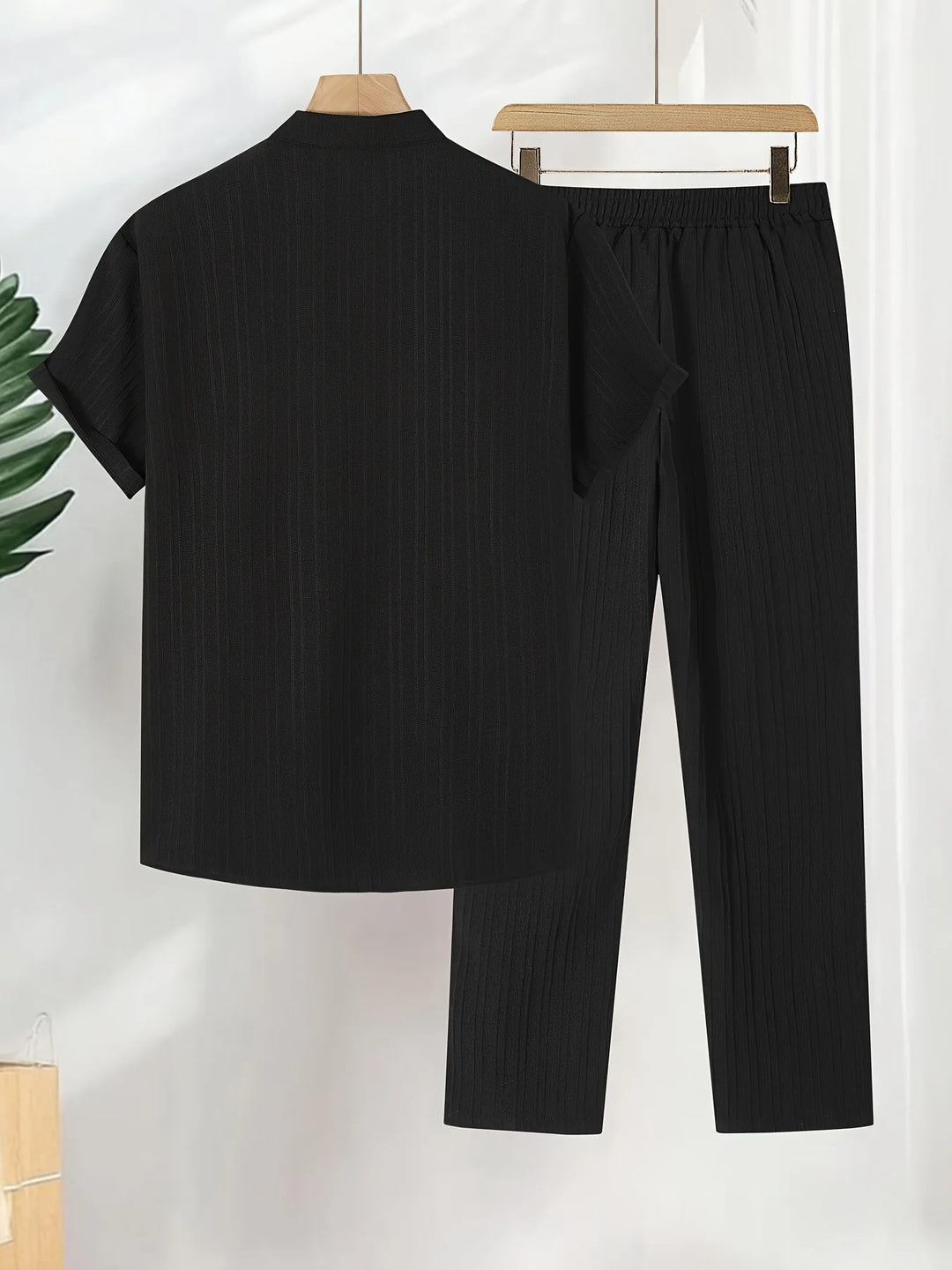 Men’s Summer Casual 2-Piece Set | Short Sleeve Shirt & Relaxed Pants
