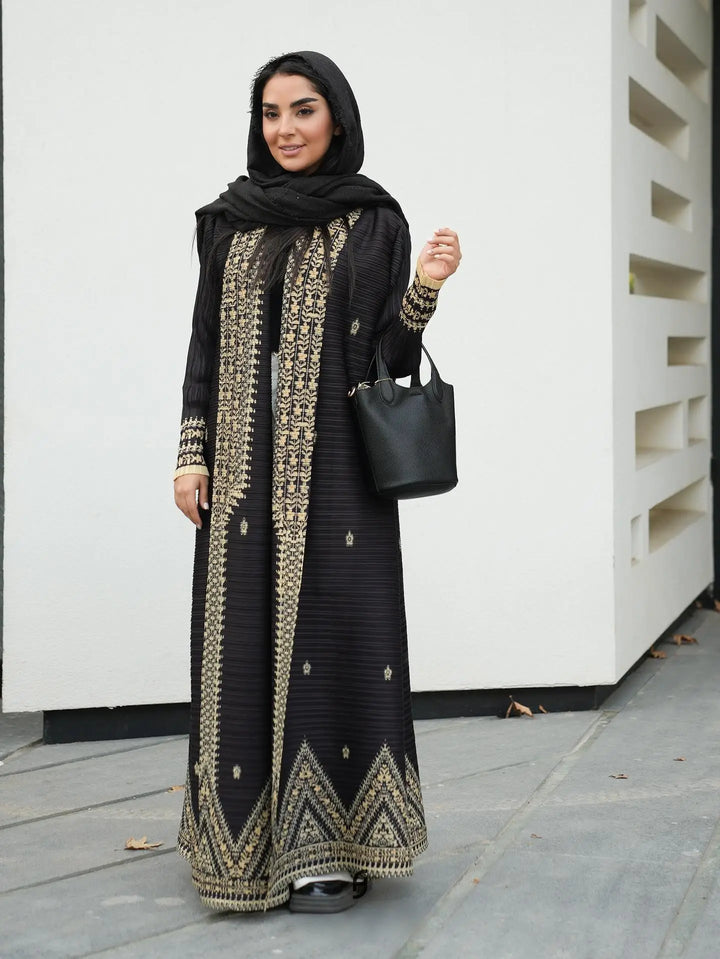 Muslim Abaya Robe, Middle Eastern Loose-fitting Ramadan Dress, Elegant and High-End Long Dress for Spring/Summer