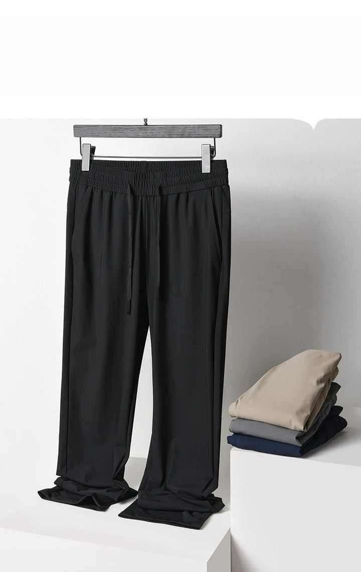 Men’s Ice Silk Dress Trousers | Quick-Dry Non-Iron Casual Fit