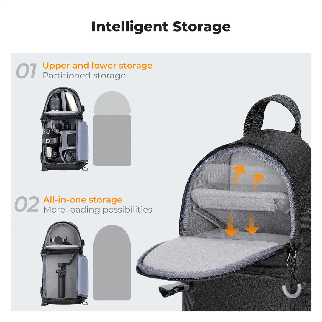 Men’s Waterproof Camera Sling Backpack 10L | حقيبة كاميرا رجالية مقاومة للماء 10 لتر