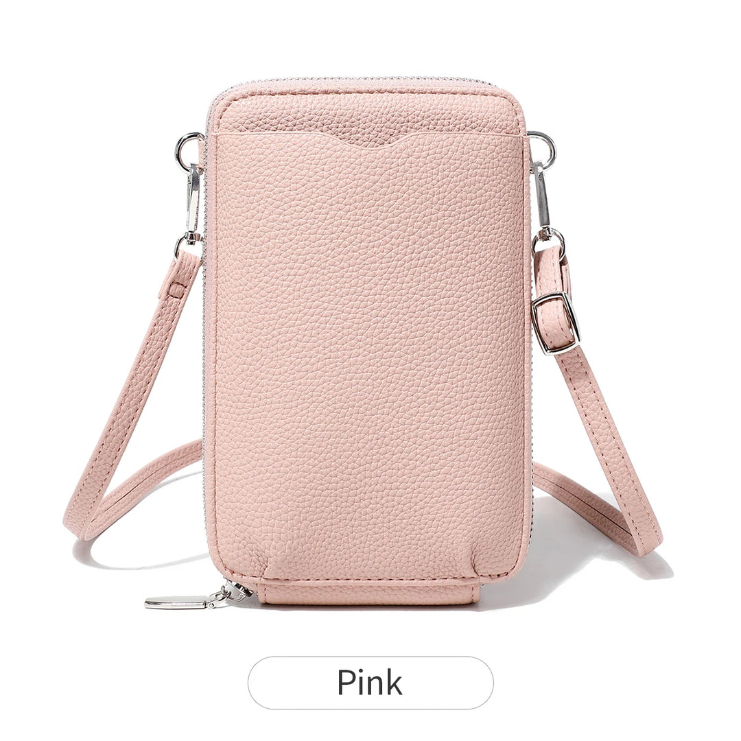 Women’s Minimalist PU Crossbody Phone Bag | حقيبة هاتف نسائية كروس بودي بتصميم بسيط