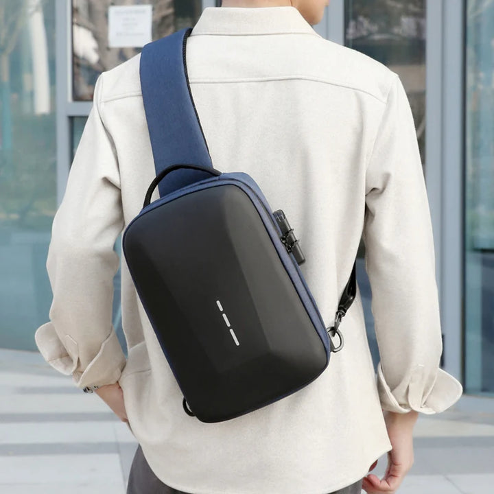 Men’s Anti-Theft USB Chest Bag | حقيبة صدر رجالية مضادة للسرقة مع USB