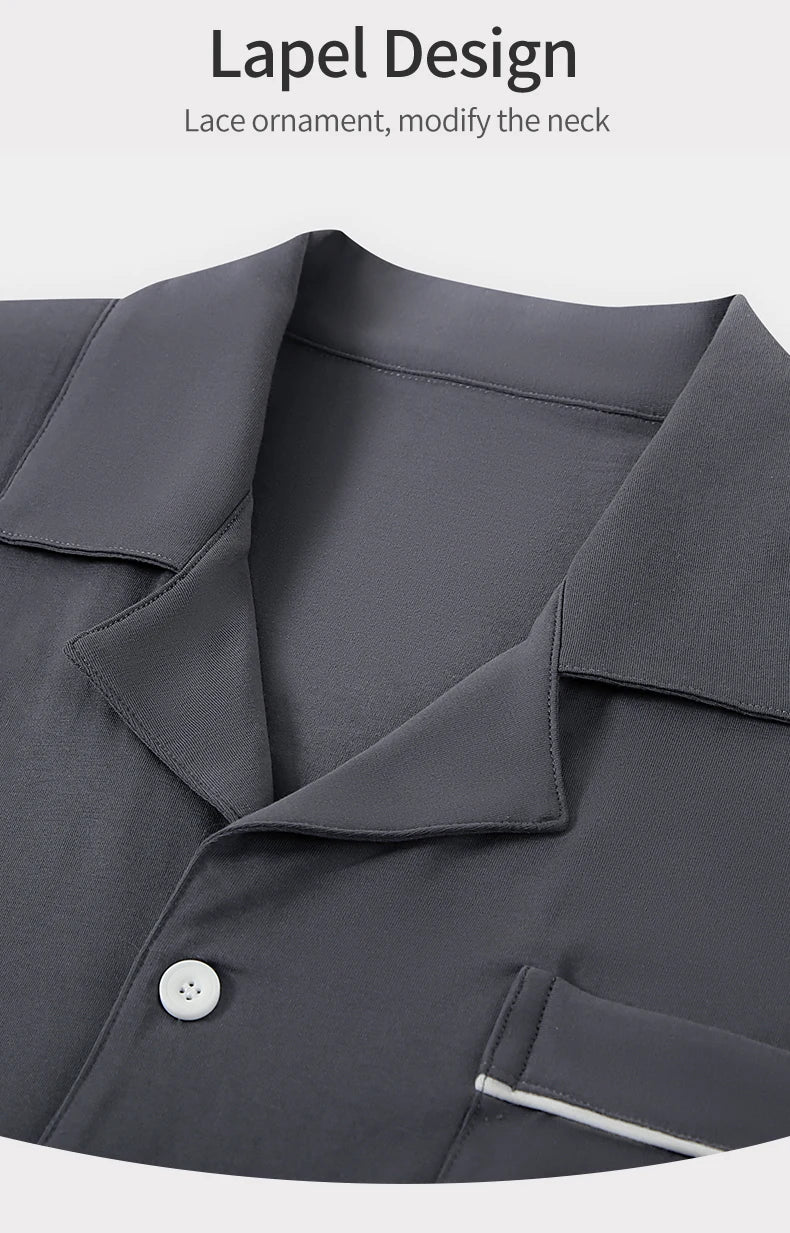 Men’s Cotton Pajama Set | Warm Button-Down Homewear